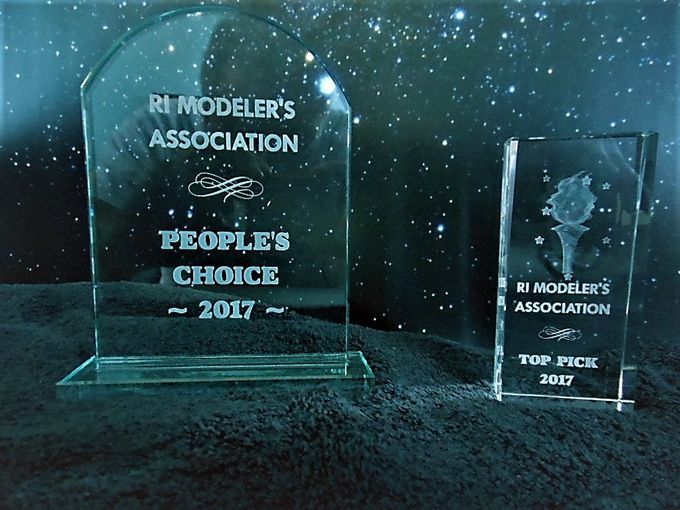 Two very nice awards I won at the 2017 Rhode Island Modeler's Association show in October. The People's Choice was for my 